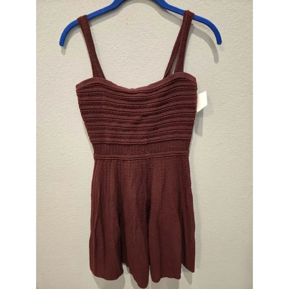 Ramy Brook Althea Mini Dress Red Pointelle Party Petite Size S